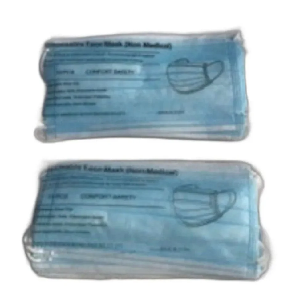 {20} Disposable Face Masks. {2} Pacs of {10} Each . SEALED - NEVER USED
